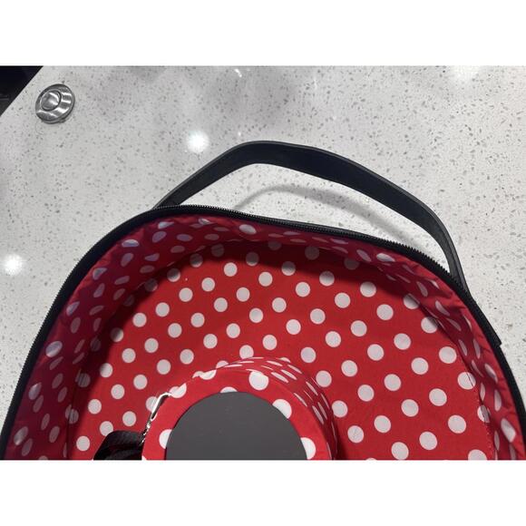 Minnie Mouse Themed Polka Dot Crossbody Bag with Mirror and Strap - Picture 5 of 7